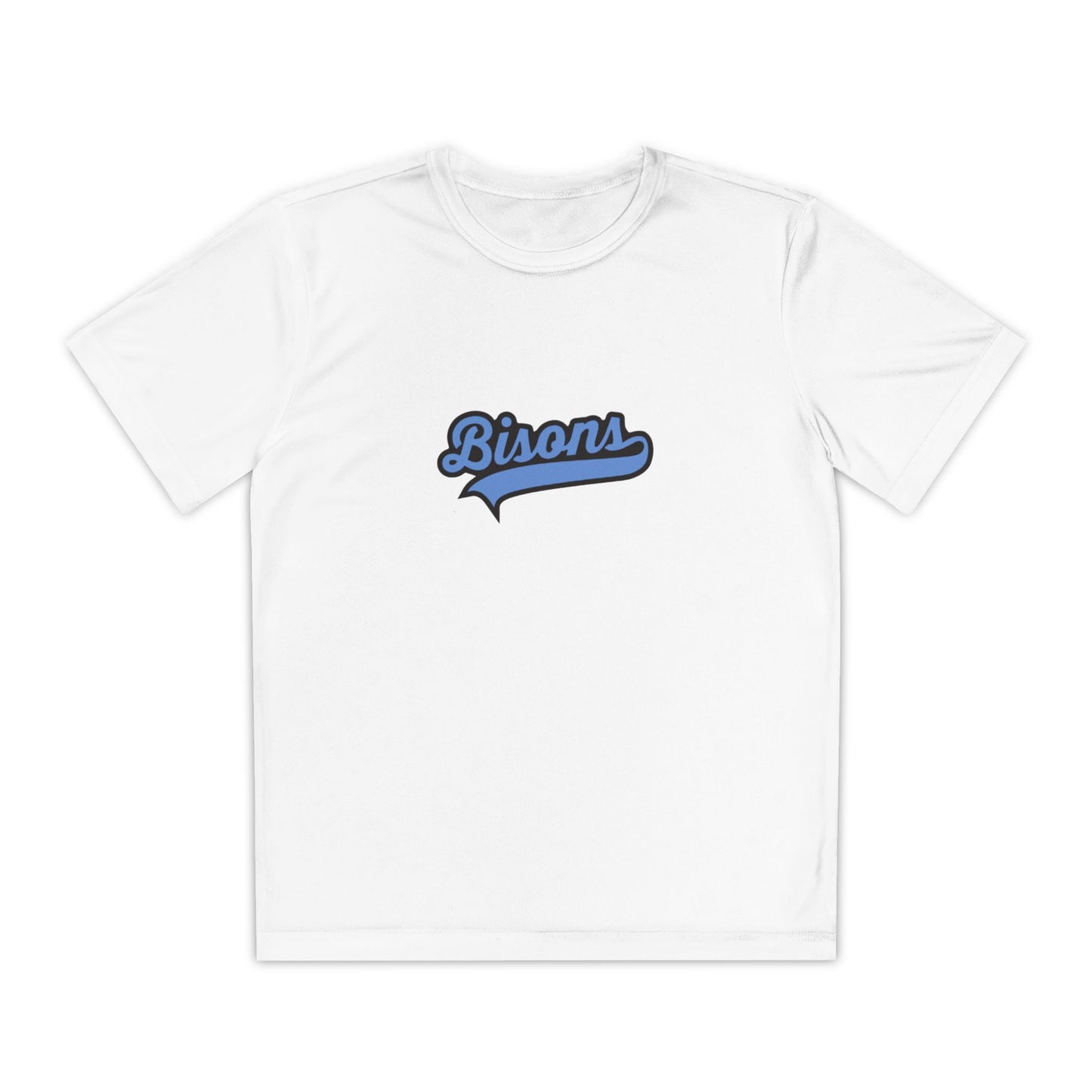 Bisons Blue Youth Short Sleeve Performance Shirt