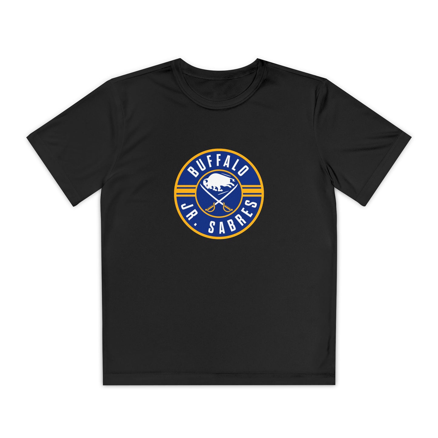 Jr Sabres Blue Adult Short Sleeve Performance Shirt