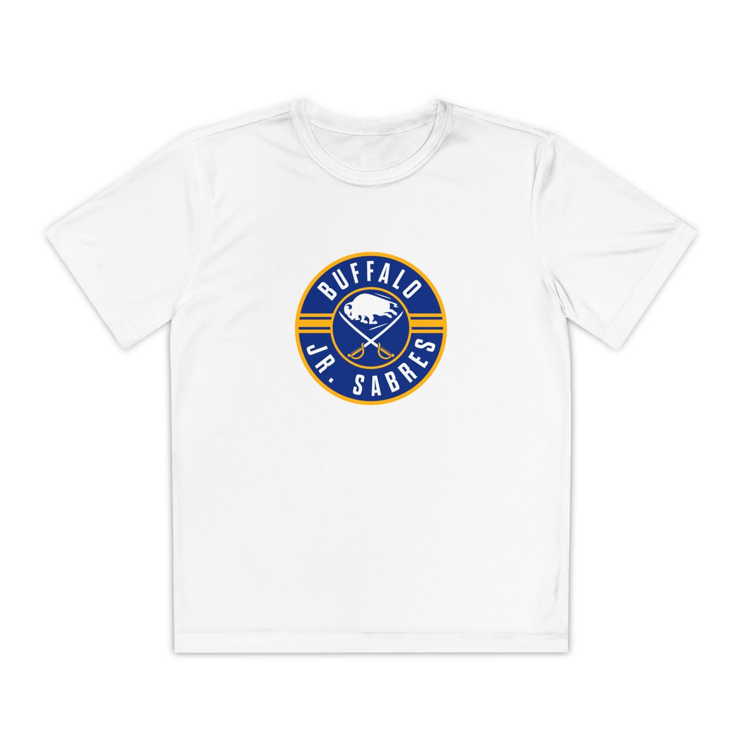 Jr Sabres Blue Adult Short Sleeve Performance Shirt