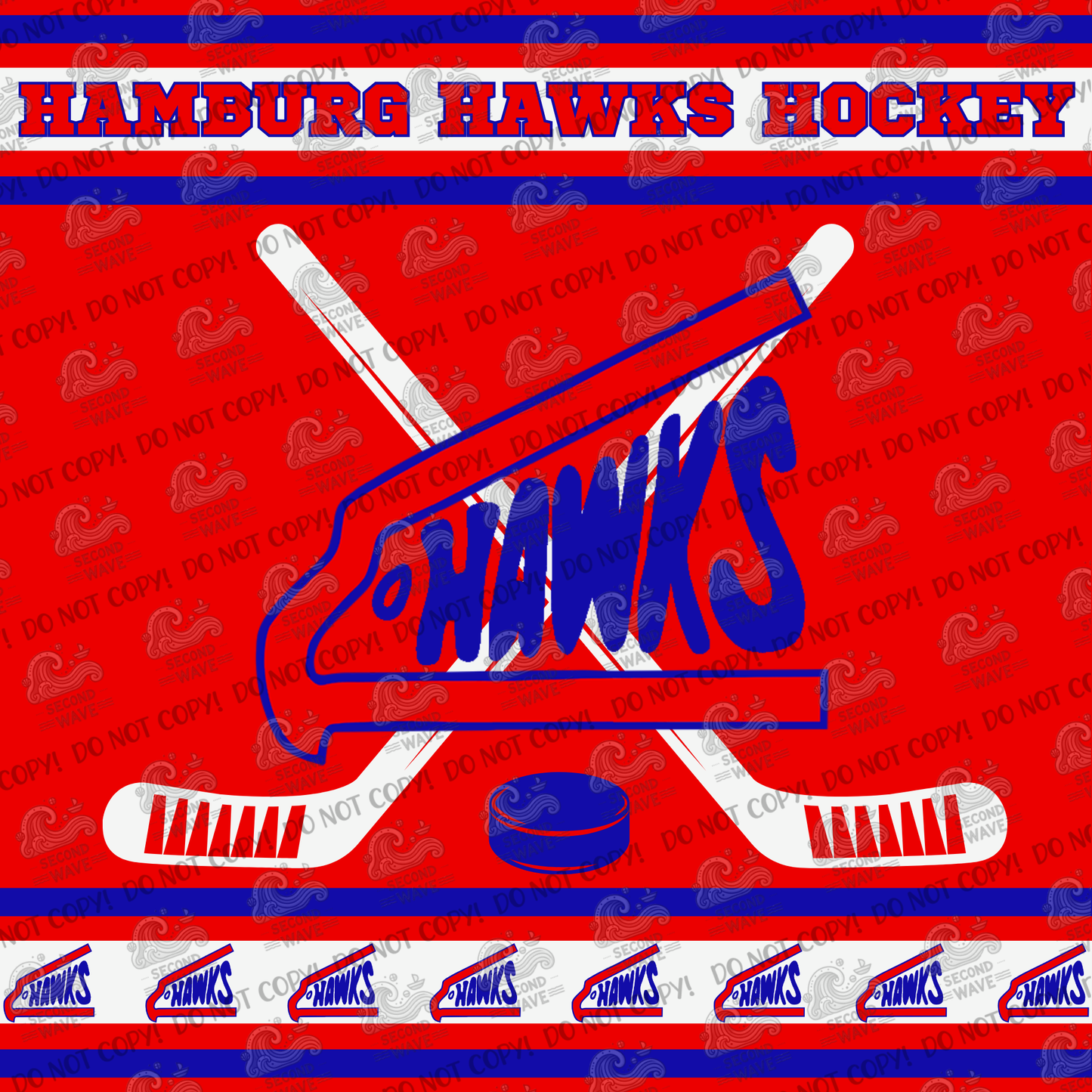 Hawks Blanket with Stripes