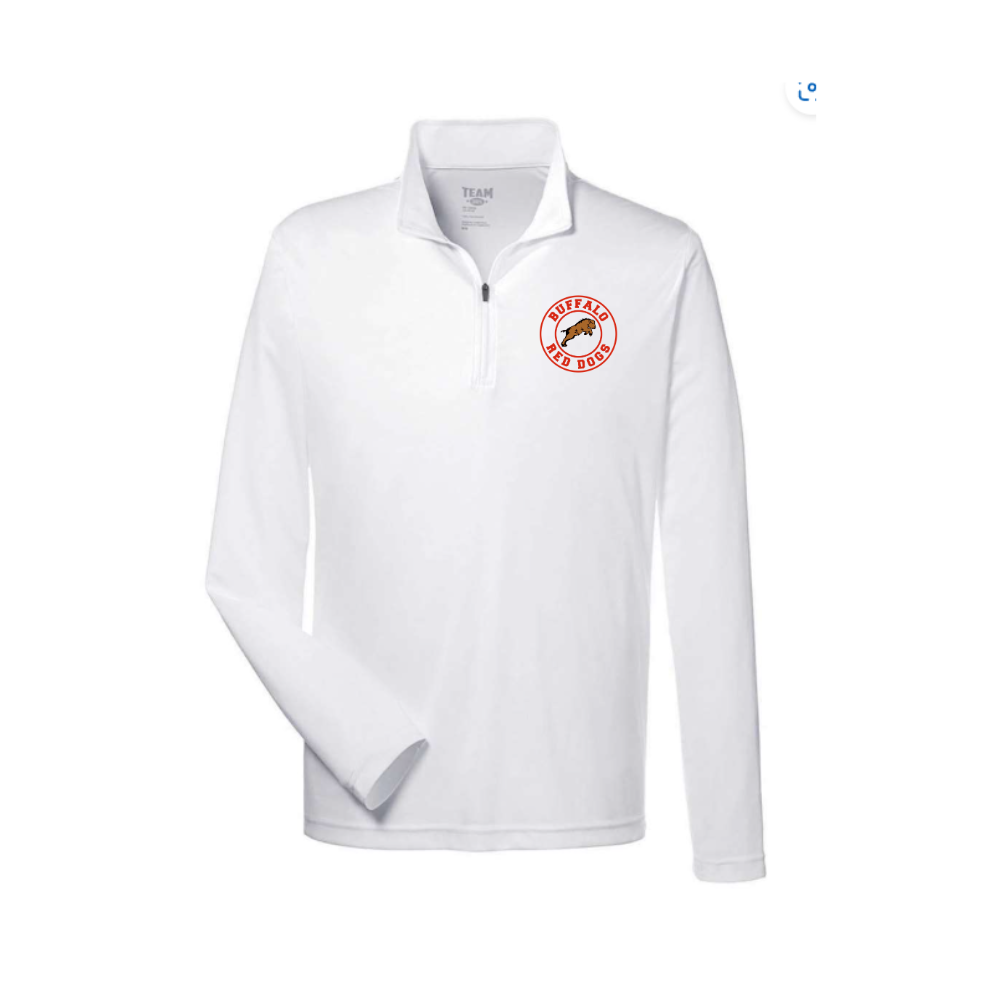 Red Dogs Adult Performance Quarter Zip Pullover